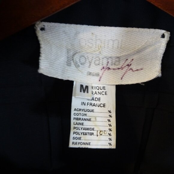 Yoshimi Koyama Paris Sheer Black Blouse Size M Velvet Buttons Patchwork Lagenloo - Picture 3 of 7